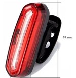 Lanterna Pisca Sinalizador Traseiro Bike USB LED 3 Cores 70 Lumens - Jws
