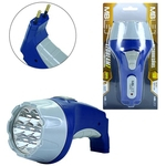Ficha técnica e caractérísticas do produto Lanterna Recarregavel Bivolt Azul com 7 Leds