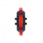 Ficha técnica e caractérísticas do produto Lanterna Traseira Recarregável USB para Bicicleta - Vermelho