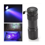 Ficha técnica e caractérísticas do produto Lanterna Ultra Violeta Detecta Nota Falsa 9 Leds