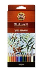 Ficha técnica e caractérísticas do produto Lápis Aquarelável Mondeluz 12 Cores 3716 - Koh-I-Noor