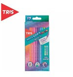 Ficha técnica e caractérísticas do produto Lapis de Cor 12 Cores Mega Soft Color Tons Pastel 687841 Tris