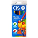 Ficha técnica e caractérísticas do produto Lápis de Cor 12 Cores Plastic Cis - Cis, Cis