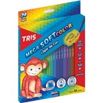 Ficha técnica e caractérísticas do produto Lápis de Cor 24 Cores + 1 Apontador Mega Soft Color Tris