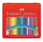 Ficha técnica e caractérísticas do produto Lápis de Cor 24 Cores Triangular Lata Faber Castell