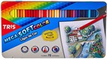 Ficha técnica e caractérísticas do produto Lápis de Cor 72 Cores Tris Mega Soft Color Estojo Metálico