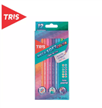 Ficha técnica e caractérísticas do produto Lapis de Cor 12 Cores Tris Mega Soft Color - Tons Pastel -
