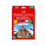 Lápis de Cor Estojo Sextavado com 36 Cores - Faber-Castell