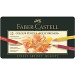 Ficha técnica e caractérísticas do produto Lápis de Cor Faber Castell Polychromos Estojo Metal 012 Cores 110012