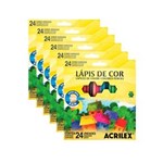 Ficha técnica e caractérísticas do produto Lápis de Cor Hexagonal 24 Cores Acrilex - 6 Unidades