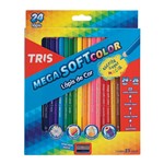Ficha técnica e caractérísticas do produto Lápis De Cor Mega Soft Color 24 Cores + Apontador Tris