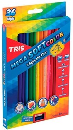 Ficha técnica e caractérísticas do produto Lápis De Cor Mega Soft Color 36 Cores Tris