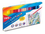 Ficha técnica e caractérísticas do produto Lápis De Cor Mega Soft Color 72 Cores Em Lata Tris
