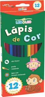 Ficha técnica e caractérísticas do produto Lápis de Cor Sextavado Estojo com 12 Cores - Leo&Leo