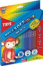Ficha técnica e caractérísticas do produto Lapis de Cor Sextavado Mega Soft Color 24Cores Summit