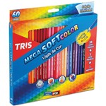 Ficha técnica e caractérísticas do produto Lapis de Cor Triangular Mega Soft Color 60cores Unidade - Summit