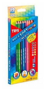 Ficha técnica e caractérísticas do produto Lápis de Cor Tris Mega Soft Color 12 cores