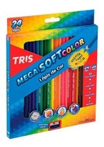 Ficha técnica e caractérísticas do produto Lápis de Cor Tris Mega Soft Color 24 Cores