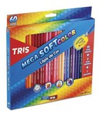 Ficha técnica e caractérísticas do produto Lápis de Cor Tris Mega Soft Color 60 cores