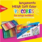 Ficha técnica e caractérísticas do produto Lápis de Cor Tris Mega Softcolor 72 Cores