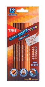 Ficha técnica e caractérísticas do produto Lápis de Cor Tris Tons de Pele 12 Cores