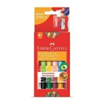 Ficha técnica e caractérísticas do produto Lápis Giz de Cera Faber-Castell Bicolor 12 Cores
