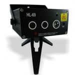 Ficha técnica e caractérísticas do produto LASER PROJETOR Holográfico HL-69 com Desenhos Luz de Festa Colorida 250mW