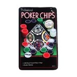 Ficha técnica e caractérísticas do produto Lata 100 Fichas Poker Numeradas e Holograficas Abs com Metal