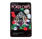 Ficha técnica e caractérísticas do produto Lata com 100 Fichas Poker Numeradas e Holográficas - Re