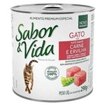 Ficha técnica e caractérísticas do produto Lata Sabor e Vida Carne e Ervilha para Gatos 290g