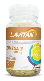 Ficha técnica e caractérísticas do produto Lavitan Omega 3 1000mg 120 Caps - Lavitan Vitaminas