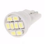 Ficha técnica e caractérísticas do produto Led Lâmpada Esmagada T10 Branco 8 Leds Face - Micel