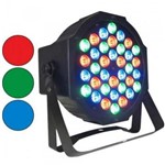 Ficha técnica e caractérísticas do produto LED PAR Refletor 36 Leds RGBW com DMX Painel Digital Canhão de Luz Slim com Strobo