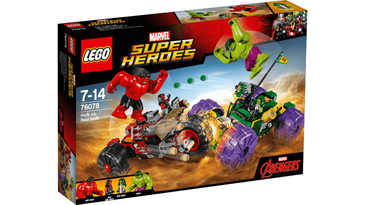 Ficha técnica e caractérísticas do produto Lego Marvel Super Heroes - Hulk Contra Hulk Vermelho 76078
