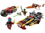 Ficha técnica e caractérísticas do produto LEGO Ninjago Perseguição de Motocicleta Ninja - 231 Peças