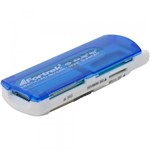 Ficha técnica e caractérísticas do produto Leitor de Cartão de Memória USB - 11 em 1 - Azul - LDC102 - Fortrek