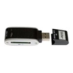 Ficha técnica e caractérísticas do produto Leitor e Gravador de Cartão de Memoria SD / SDHC Via USB 2.0 Preto - Vivitar VIVRW3000
