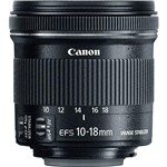Ficha técnica e caractérísticas do produto Lente Canon EF-S 10-18mm F/4.5-5.6 IS STM Objetiva