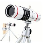 Ficha técnica e caractérísticas do produto Lente de Celular Zoom 18x Lente Camera Telescópica Universal Prata