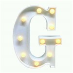 Ficha técnica e caractérísticas do produto Letra G Luminária Decorativa Luminosa Led 3D - Letra 22 Cm