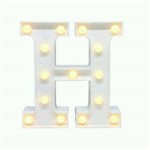 Ficha técnica e caractérísticas do produto Letra H Luminária Decorativa Luminosa Led 3D - Letra 22 Cm