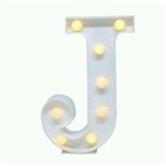 Ficha técnica e caractérísticas do produto Letra J Luminária Decorativa Luminosa Led 3D Letra 22 Cm