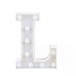 Ficha técnica e caractérísticas do produto Letra L Luminária Led Luminosa Decoração FESTA Decorativa - Fwb
