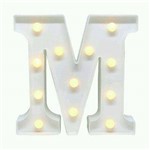 Ficha técnica e caractérísticas do produto Letra M Luminária Decorativa Luminosa Led 3D - Letra 22 Cm