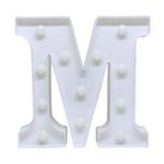 Ficha técnica e caractérísticas do produto Letra M Luminária Decorativa Luminosa Led 3D Letra 22 Cm
