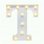 Ficha técnica e caractérísticas do produto Letra T Luminária Decorativa Luminosa Led 3D - Letra 22 Cm