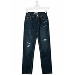 Ficha técnica e caractérísticas do produto Levi's Kids Calça Jeans com Destroyed - Azul
