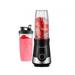 Ficha técnica e caractérísticas do produto Liquidificador Shake 127V com 300W 800ml + 1 Copo Extra Preto/Prata Mu - Multilaser