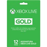 Ficha técnica e caractérísticas do produto Live Card Microsoft Gold 12 Meses para Xbox 360 e Xbox One