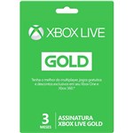 Live Card Microsoft Gold 3 Meses para Xbox 360 e Xbox One